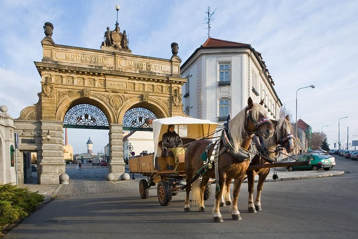 The historic gate to the brewery